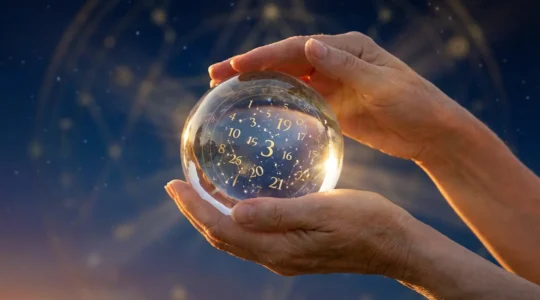 Mystical numerology wheel with zodiac symbols revealing inner character through birth dates