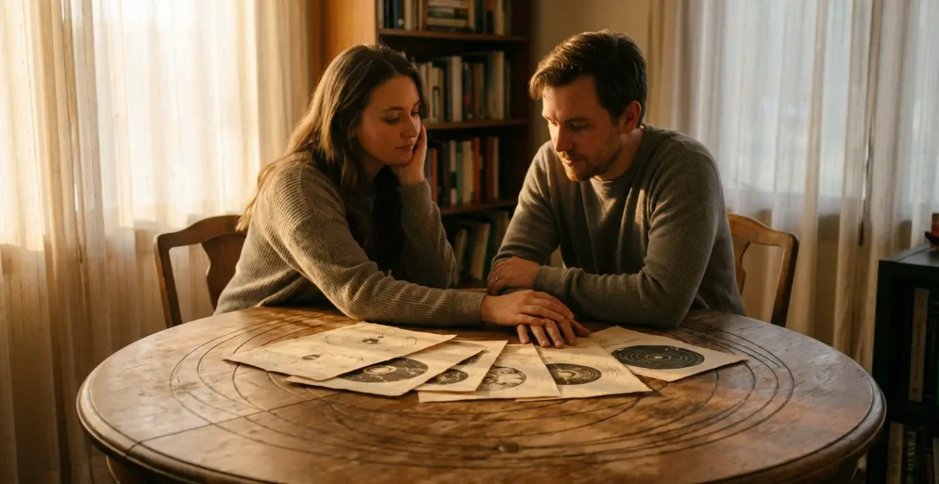Couple finding harmony through astrology during conflict period