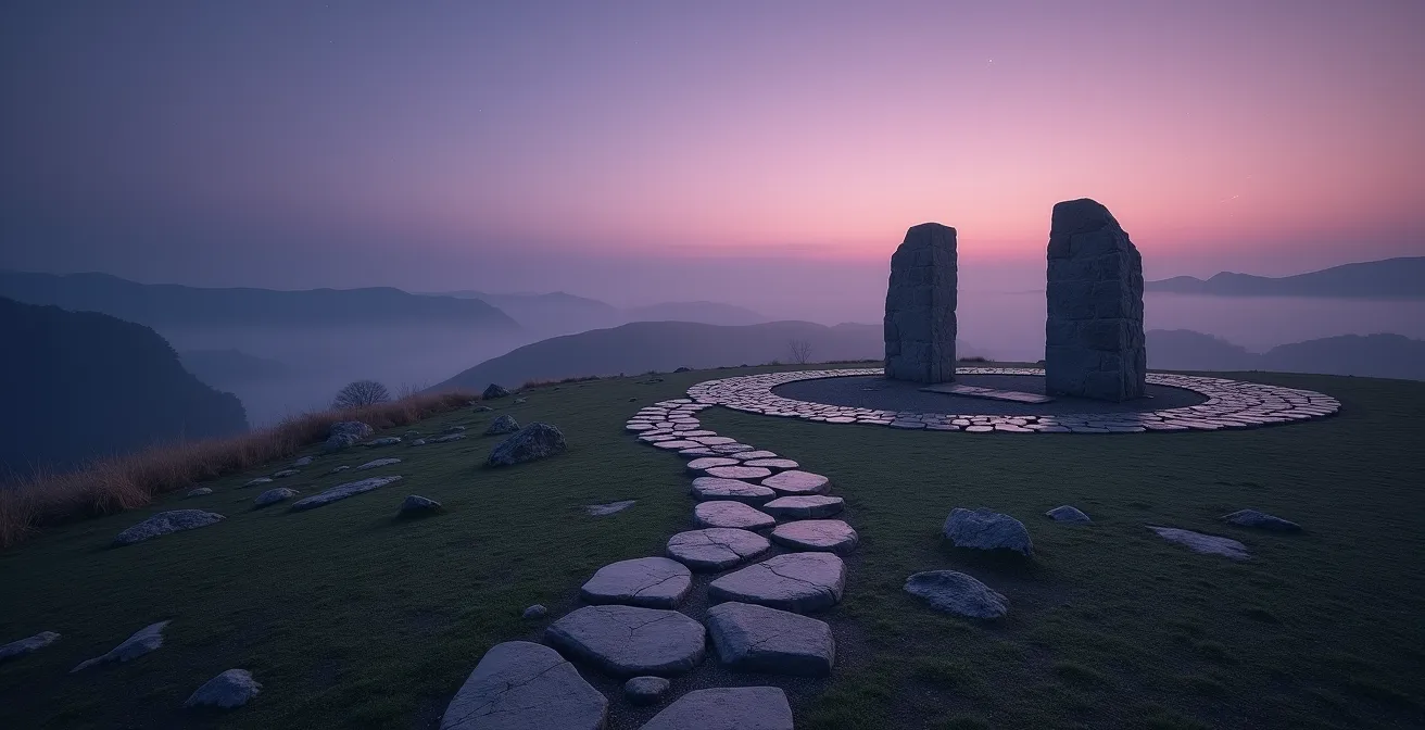 Spiral galaxy with two orbital paths crossing at luminous intersection points