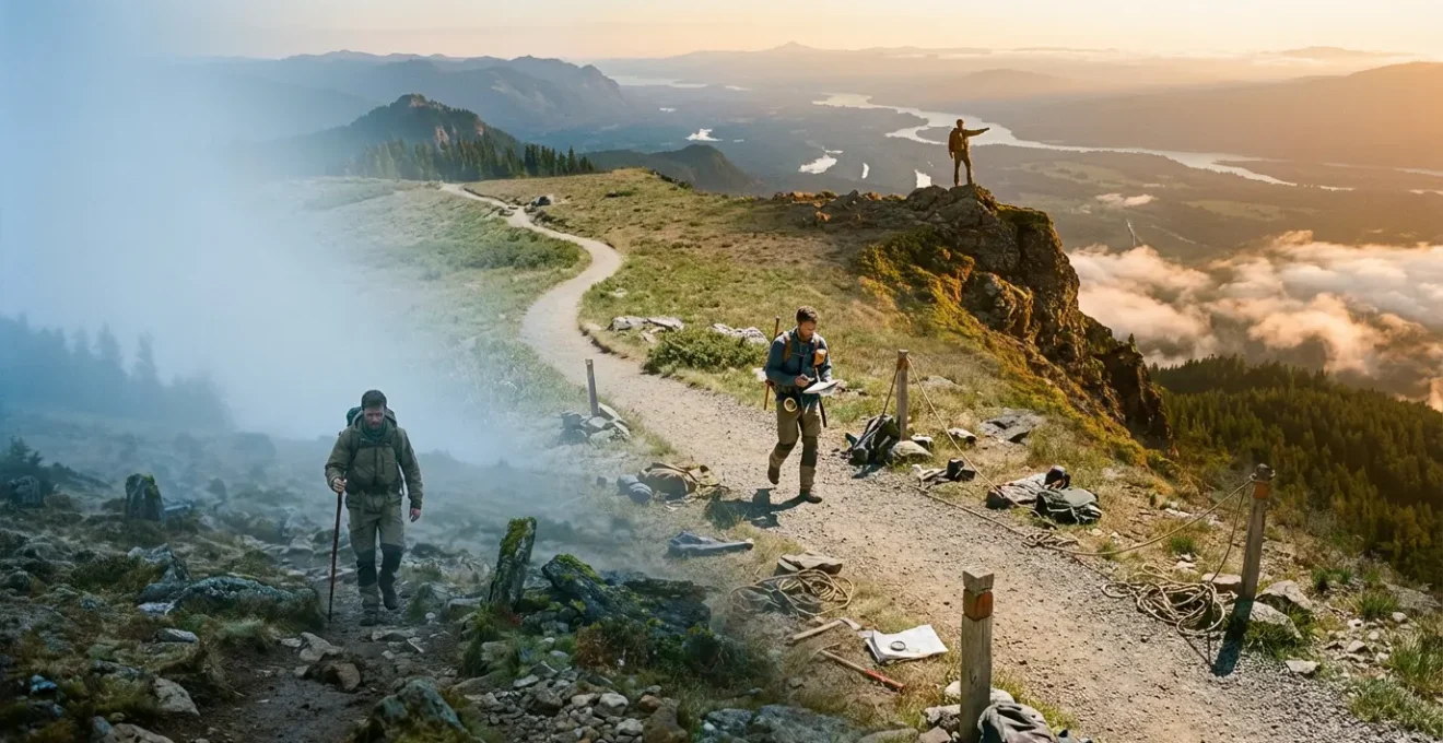 Three-stage metaphorical journey showing apprentice, journeyman, and master phases of numerological development