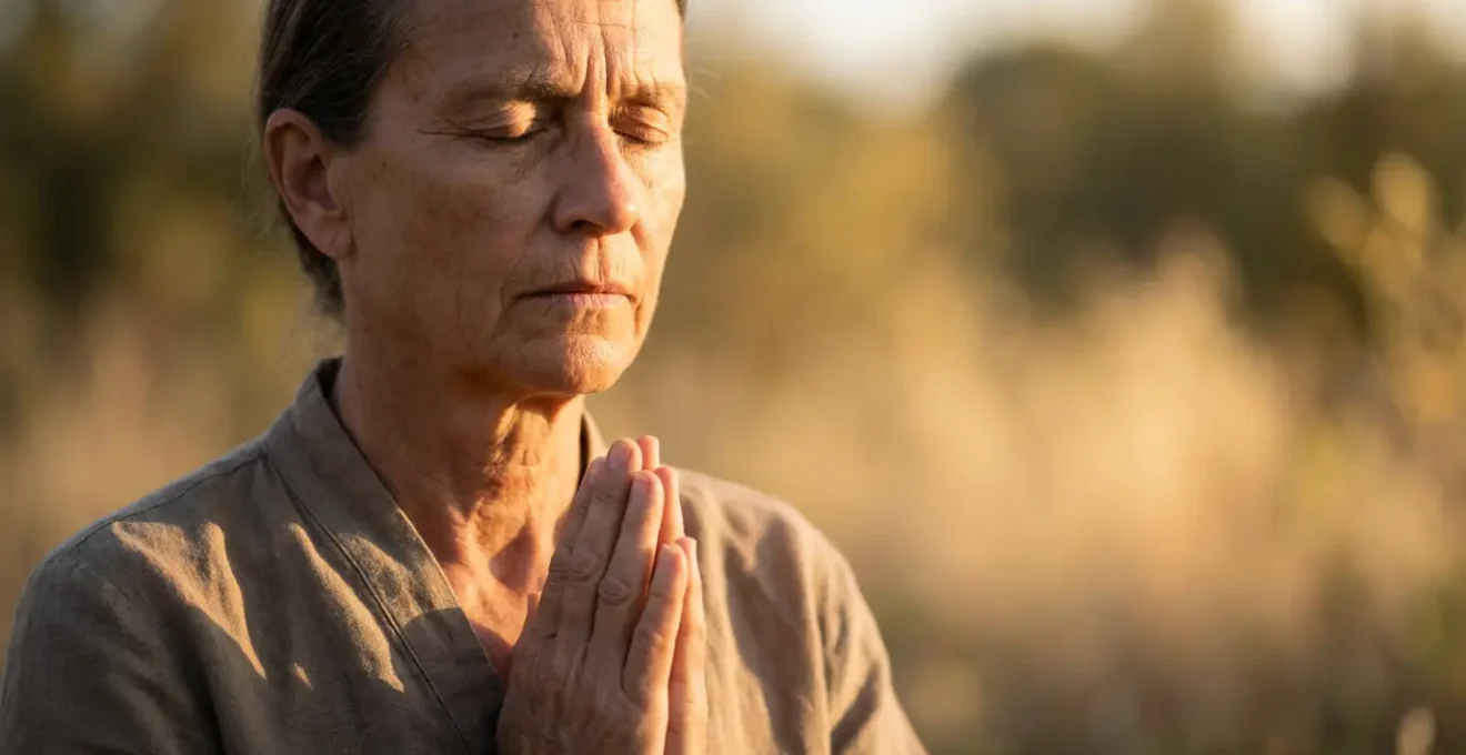 Person in deep contemplation surrounded by ethereal light